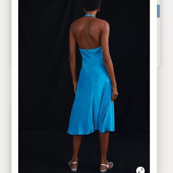 NWT Anthropologie Let Me Be Halter Slip Mini Dress Medium Petite - Picture 5 of 12